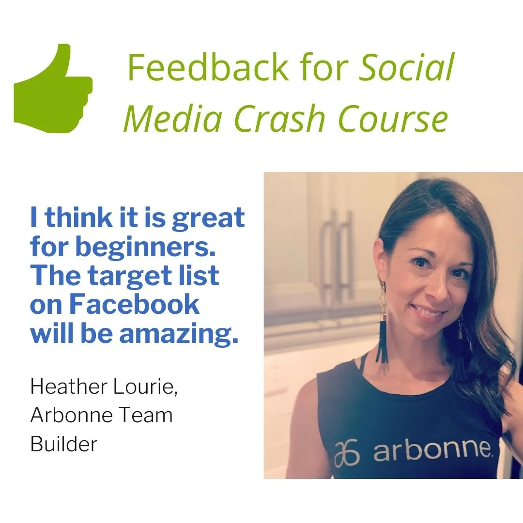 social media course testimonial